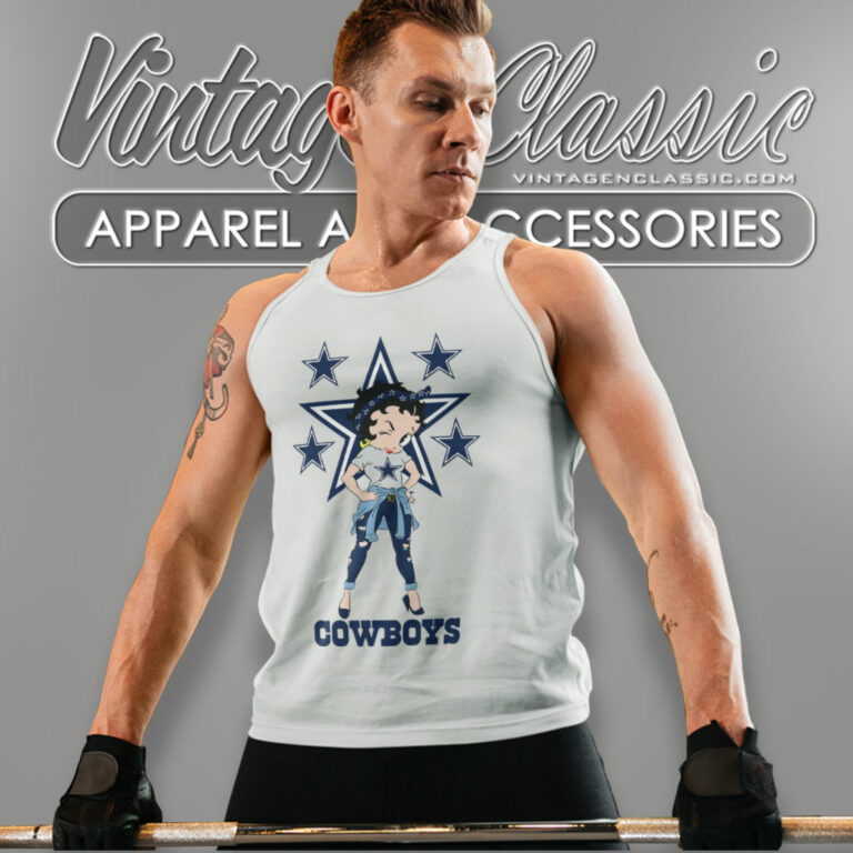 Betty Boop Dallas Cowboys Tank Top Racerback Betty Boop Dallas Cowboys Tank Top Racerback