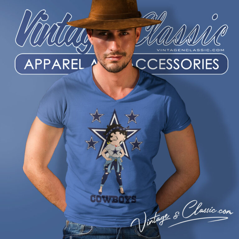 Betty Boop Dallas Cowboys V Neck TShirt Betty Boop Dallas Cowboys V Neck TShirt