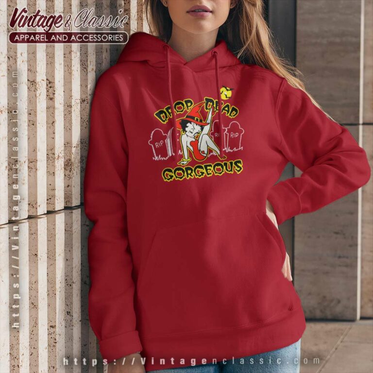Betty Boop Drop Dead Gorgeous Halloween Hoodie Betty Boop Drop Dead Gorgeous Halloween Hoodie
