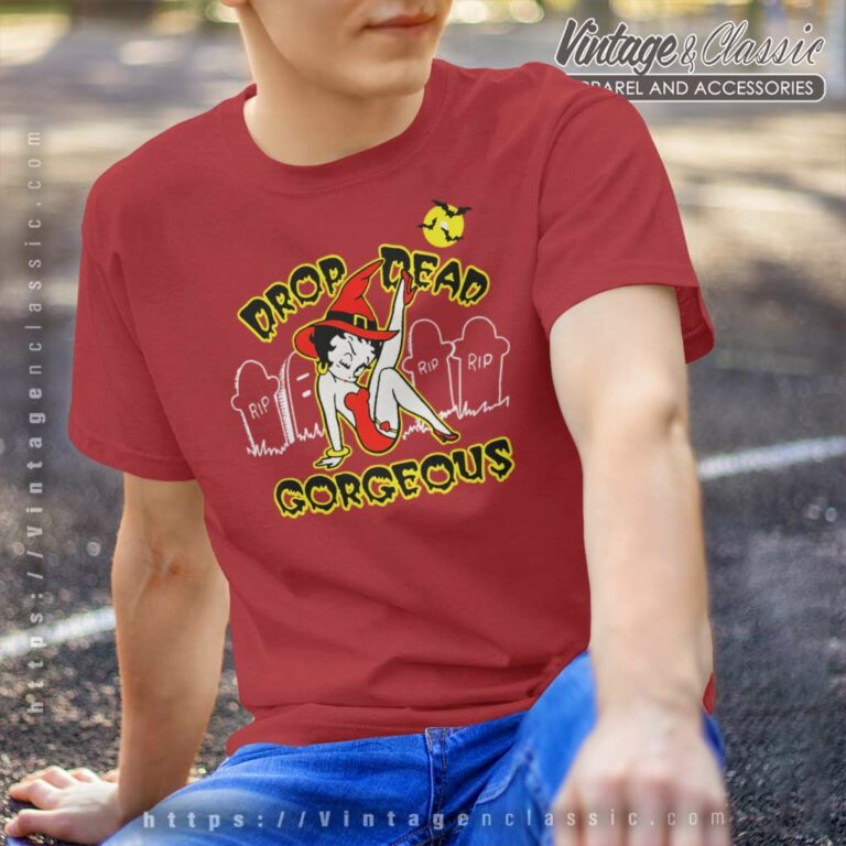 Betty Boop Drop Dead Gorgeous Halloween T Shirt Betty Boop Drop Dead Gorgeous Halloween T Shirt