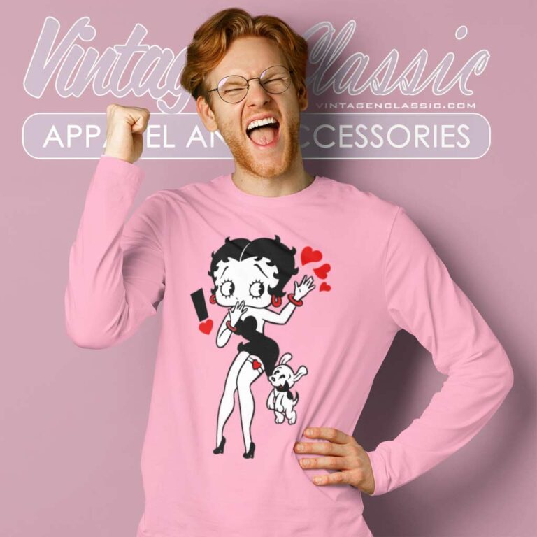 Betty Boop Exclamation Mark Long Sleeve Tee Betty Boop Exclamation Mark Long Sleeve Tee
