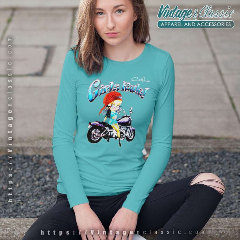 Betty Boop Girls Rule Graphic Long Sleeve Tee Betty Boop Girls Rule Graphic Long Sleeve Tee