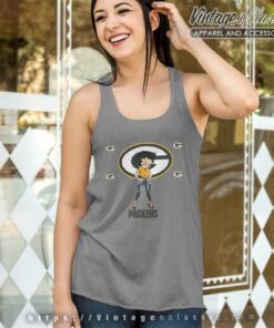Betty Boop Green Bay Packers Tank Top Racerback