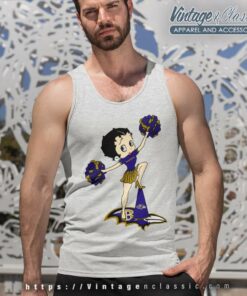 Betty Boop Halftime Dance Baltimore Ravens Tank Top Racerback