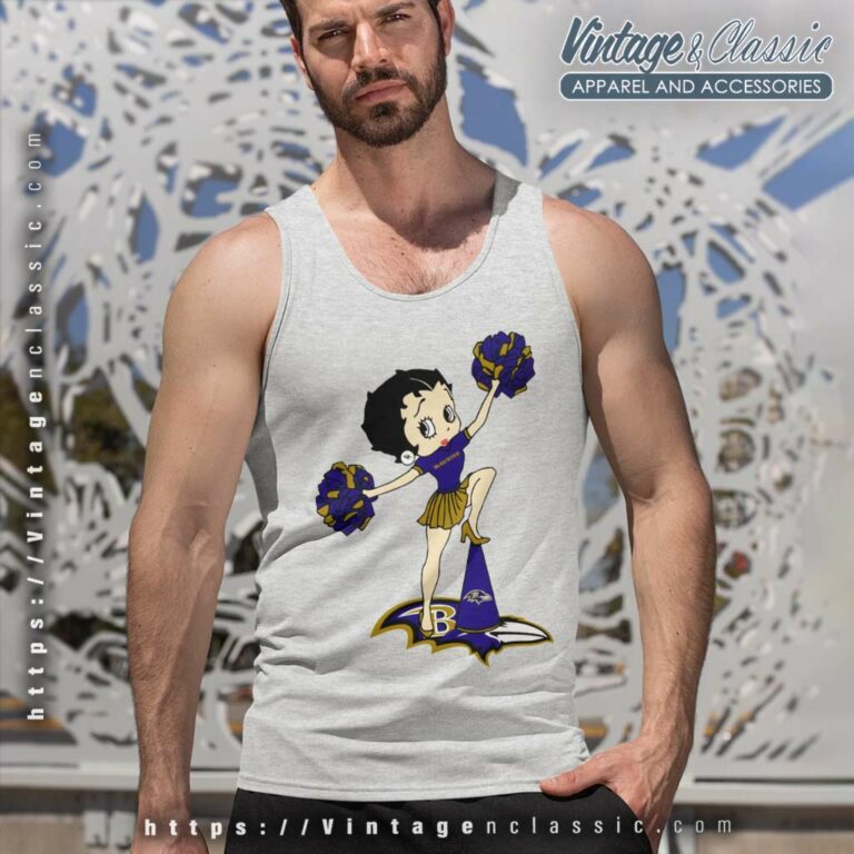 Betty Boop Halftime Dance Baltimore Ravens Tank Top Racerback Betty Boop Halftime Dance Baltimore Ravens Tank Top Racerback