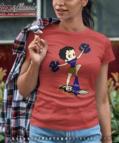 Betty Boop Halftime Dance Baltimore Ravens Women TShirt