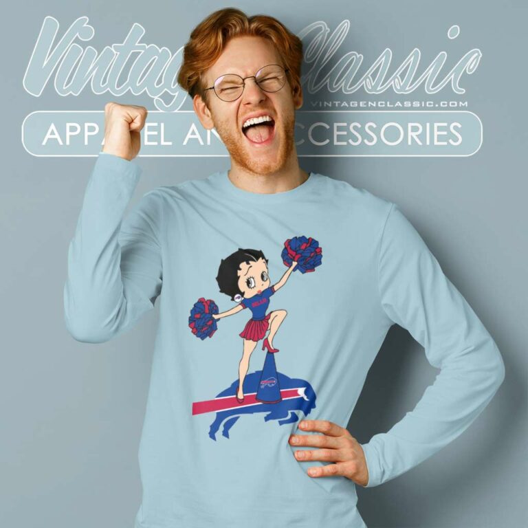 Betty Boop Halftime Dance Buffalo Bills Long Sleeve Tee Betty Boop Halftime Dance Buffalo Bills Long Sleeve Tee