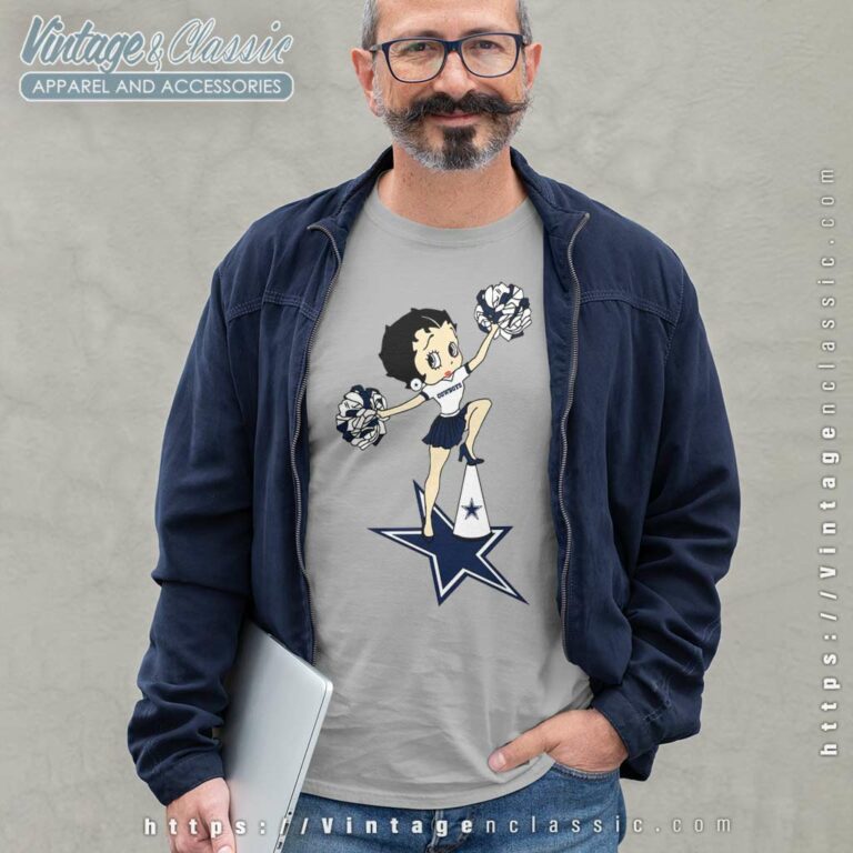 Betty Boop Halftime Dance Dallas Cowboys Long Sleeve Tee Betty Boop Halftime Dance Dallas Cowboys Long Sleeve Tee