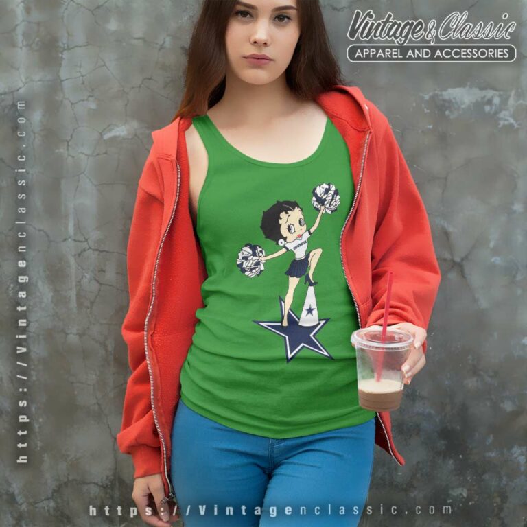 Betty Boop Halftime Dance Dallas Cowboys Tank Top Racerback Betty Boop Halftime Dance Dallas Cowboys Tank Top Racerback