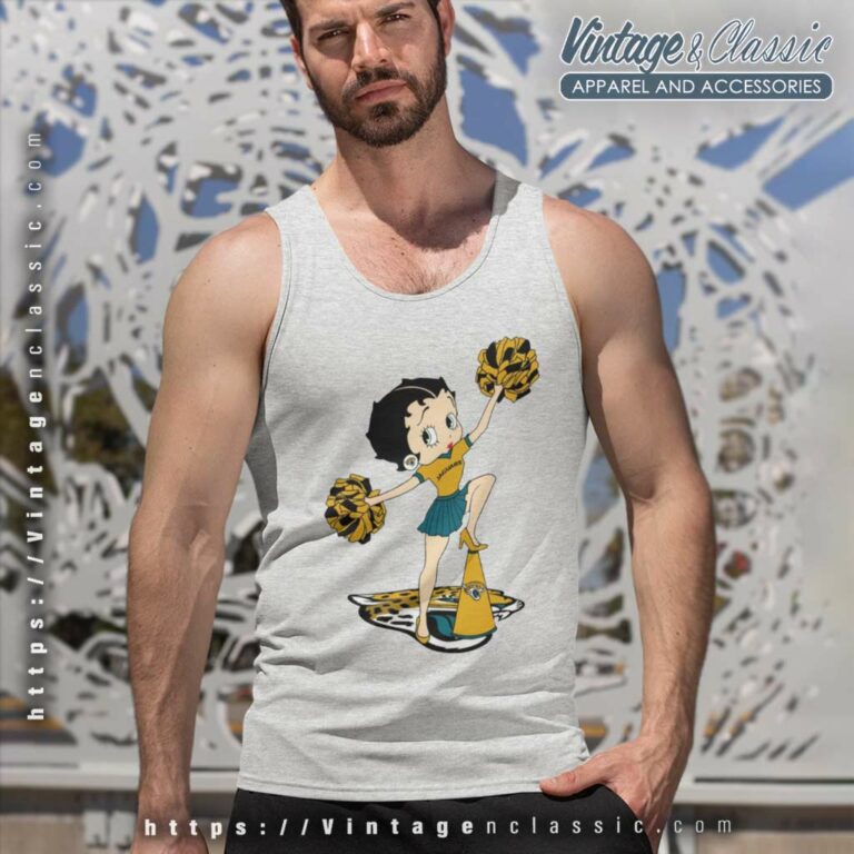 Betty Boop Halftime Dance Jacksonville Jaguars Tank Top Racerback Betty Boop Halftime Dance Jacksonville Jaguars Tank Top Racerback
