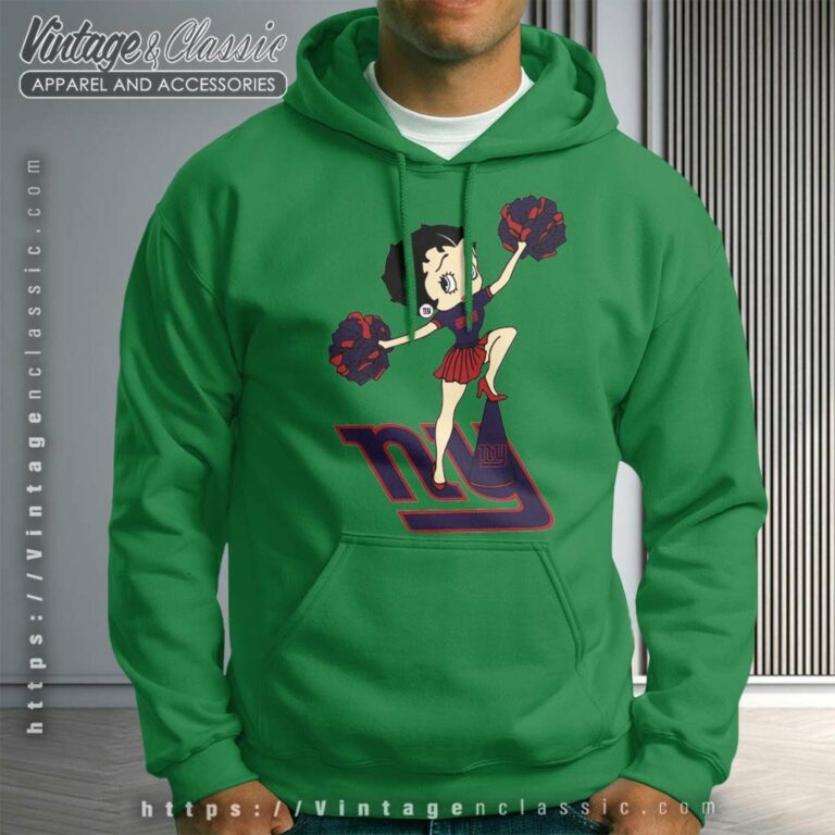 Betty Boop Halftime Dance New York Giants Hoodie Betty Boop Halftime Dance New York Giants Hoodie