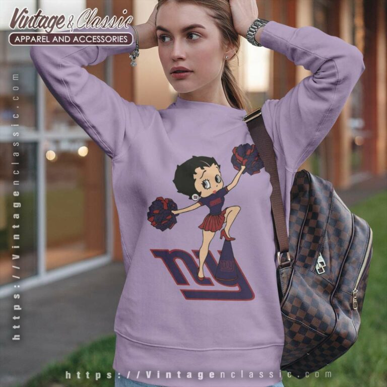 Betty Boop Halftime Dance New York Giants Sweatshirt Betty Boop Halftime Dance New York Giants Sweatshirt