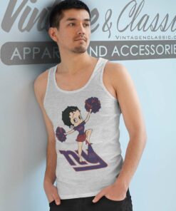 Betty Boop Halftime Dance New York Giants Tank Top Racerback