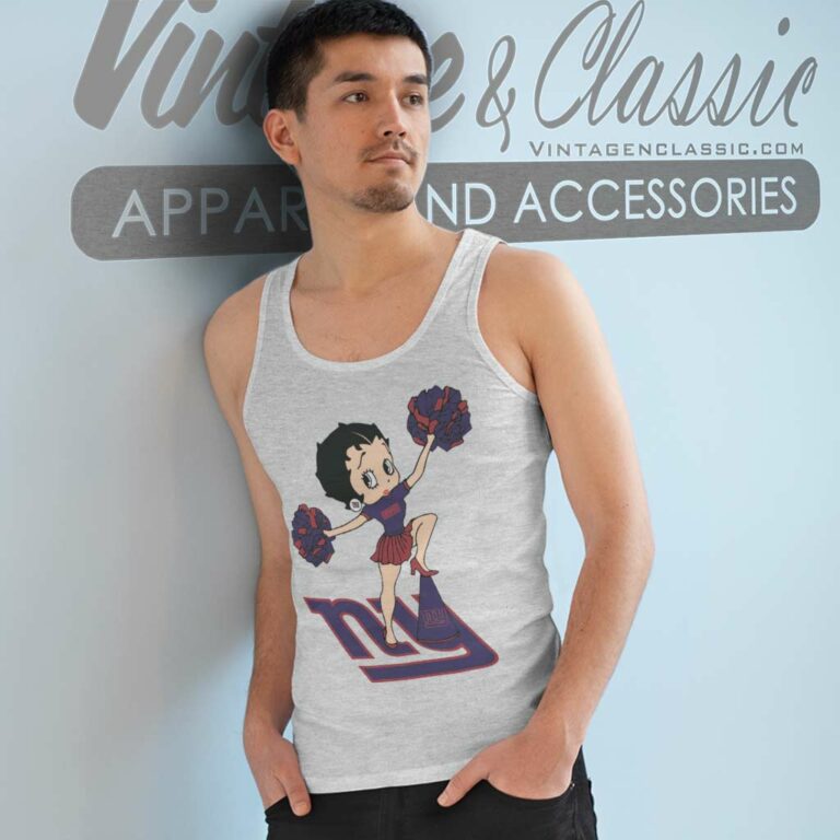 Betty Boop Halftime Dance New York Giants Tank Top Racerback Betty Boop Halftime Dance New York Giants Tank Top Racerback