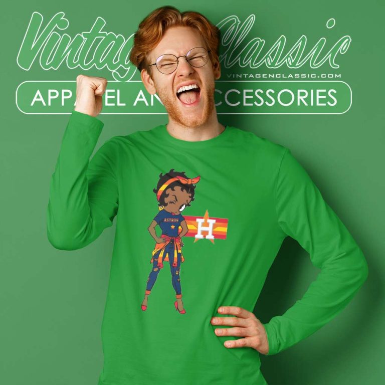 Betty Boop Houston Astros Long Sleeve Tee Betty Boop Houston Astros Long Sleeve Tee