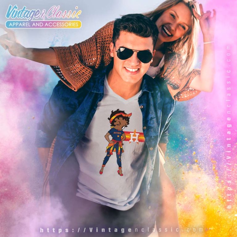 Betty Boop Houston Astros V Neck TShirt Betty Boop Houston Astros V Neck TShirt