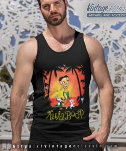 Betty Boop Hula Boop Hawaii Sunset Tank Top Racerback