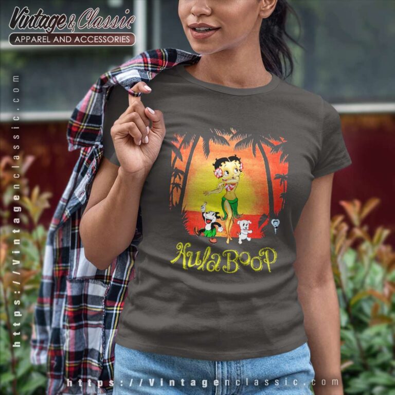 Betty Boop Hula Boop Hawaii Sunset Women TShirt Betty Boop Hula Boop Hawaii Sunset Women TShirt