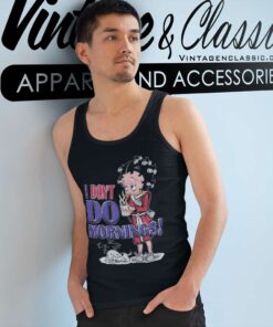 Betty Boop I Don't Do Mornings Tank Top Racerback