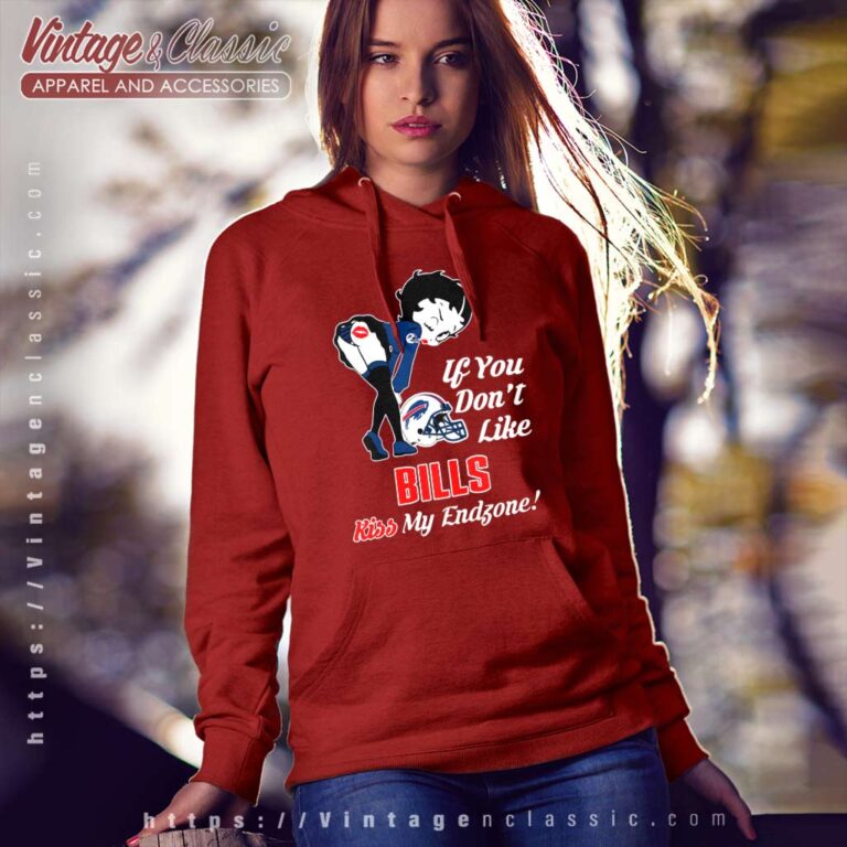 Betty Boop If You Dont Like Bills Kiss My Endzone Hoodie Betty Boop If You Dont Like Bills Kiss My Endzone Hoodie