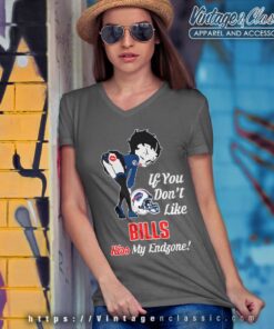 Betty Boop If You Dont Like Bills Kiss My Endzone V Neck TShirt