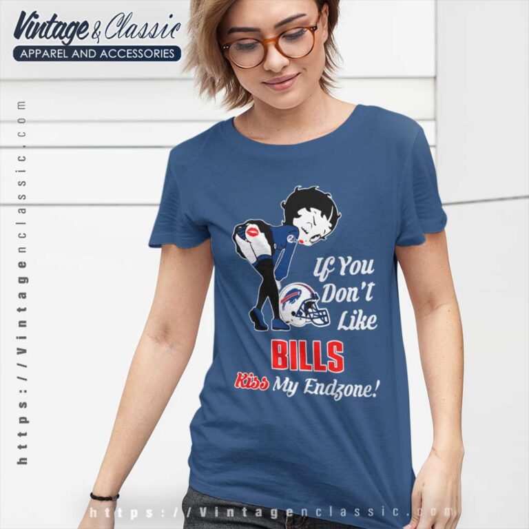 Betty Boop If You Dont Like Bills Kiss My Endzone Women TShirt Betty Boop If You Dont Like Bills Kiss My Endzone Women TShirt