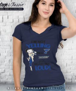 Betty Boop Im Not Yelling Im A Blues Girl We Just Talk Loud Shirt V Neck TShirt