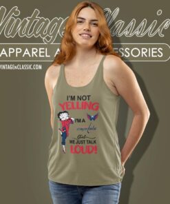 Betty Boop Im Not Yelling Im A Capitals Girl We Just Talk Loud Shirt Tank Top Racerback