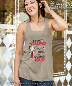 Betty Boop Im Not Yelling Im A Hurricanes Girl We Just Talk Loud Shirt Tank Top Racerback