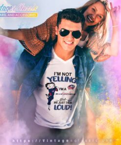 Betty Boop Im Not Yelling Im A Jackets Girl We Just Talk Loud Shirt V Neck TShirt