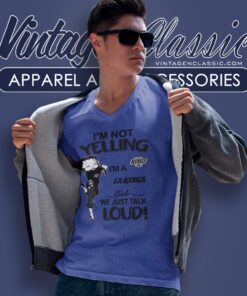 Betty Boop Im Not Yelling Im A Kings Girl We Just Talk Loud Shirt V Neck TShirt