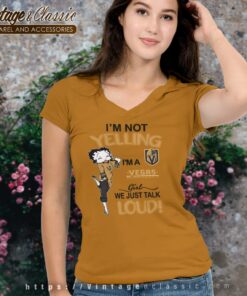 Betty Boop Im Not Yelling Im A Knights Girl We Just Talk Loud Shirt V Neck TShirt