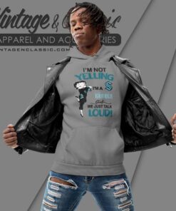 Betty Boop Im Not Yelling Im A Kraken Girl We Just Talk Loud Shirt