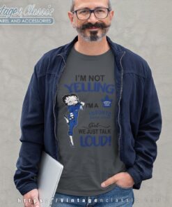 Betty Boop Im Not Yelling Im A Leafs Girl We Just Talk Loud Shirt Long Sleeve Tee