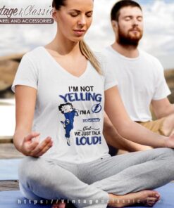 Betty Boop Im Not Yelling Im A Lightning Girl We Just Talk Loud Shirt V Neck TShirt