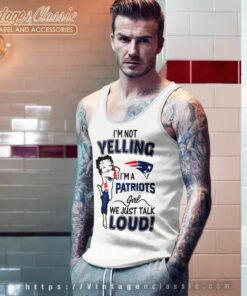 Betty Boop Im Not Yelling Im A Patriots Tank Top Racerback