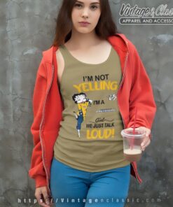 Betty Boop Im Not Yelling Im A Predators Girl We Just Talk Loud Shirt Tank Top Racerback