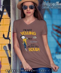Betty Boop Im Not Yelling Im A Predators Girl We Just Talk Loud Shirt V Neck TShirt
