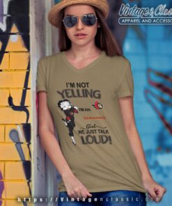 Betty Boop Im Not Yelling Im A Senators Girl We Just Talk Loud Shirt V Neck TShirt