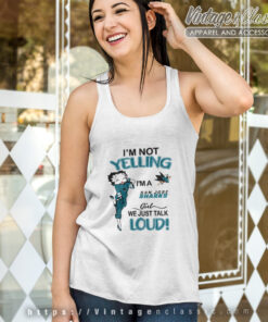 Betty Boop Im Not Yelling Im A Sharks Girl We Just Talk Loud Shirt Tank Top Racerback