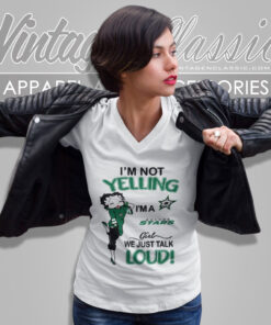 Betty Boop Im Not Yelling Im A Stars Girl We Just Talk Loud Shirt V Neck TShirt