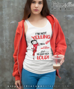 Betty Boop Im Not Yelling Im A Wings Girl We Just Talk Loud Shirt Tank Top Racerback