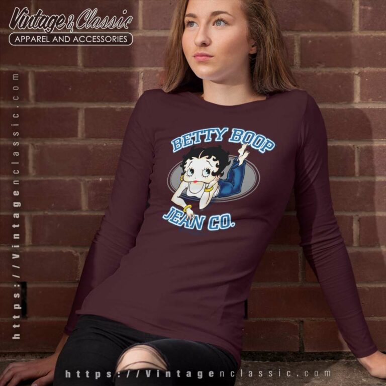 Betty Boop Jean Co Long Sleeve Tee Betty Boop Jean Co Long Sleeve Tee