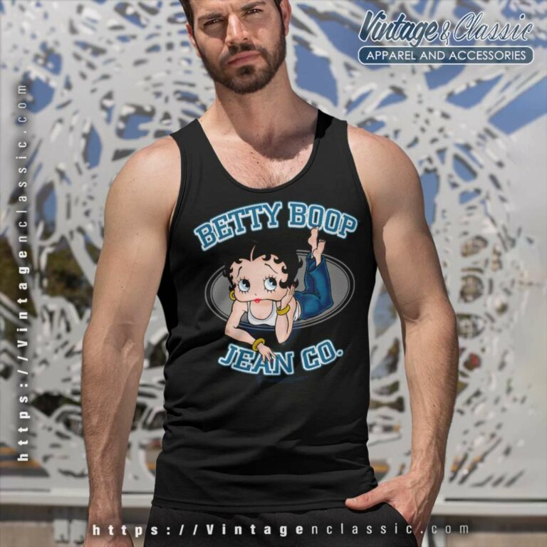 Betty Boop Jean Co Tank Top Racerback Betty Boop Jean Co Tank Top Racerback