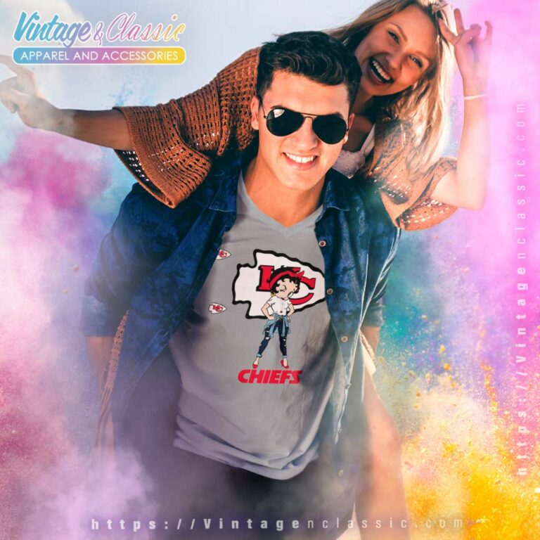 Betty Boop Kansas City Chiefs Nfl V Neck TShirt Betty Boop Kansas City Chiefs Nfl V Neck TShirt