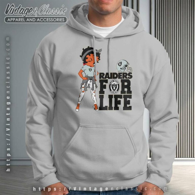 Betty Boop Las Vegas Raiders For Life Hoodie Betty Boop Las Vegas Raiders For Life Hoodie