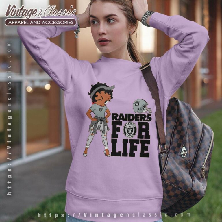Betty Boop Las Vegas Raiders For Life Sweatshirt Betty Boop Las Vegas Raiders For Life Sweatshirt