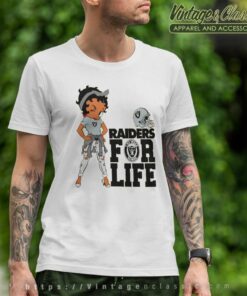 Betty Boop Las Vegas Raiders For Life T Shirt