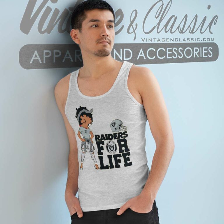 Betty Boop Las Vegas Raiders For Life Tank Top Racerback Betty Boop Las Vegas Raiders For Life Tank Top Racerback