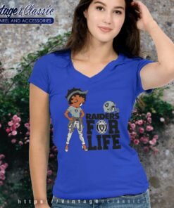 Betty Boop Las Vegas Raiders For Life V Neck TShirt